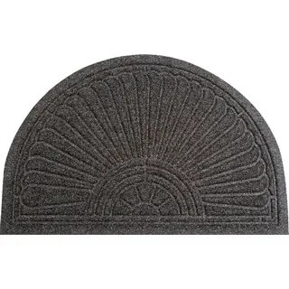 Wash+Dry Fußmatte Dune Halfmoon dark grey 55x85 cm, innen und außen, waschbar
