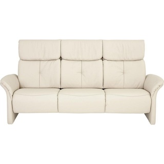 Himolla Komfortklass 3-Sitzer-Sofa , Creme , Leder , Echtleder , Longlife-Leder , 209x107x91 cm , Blauer Engel, Goldenes M, Made in Germany, Emas , Typenauswahl, Lederauswahl, Stoffauswahl, Hocker erhältlich, Rücken echt , Wohnzimmer, Sofas & Couches, Sofas, Ledersofas