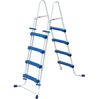 Summer Waves Poolleiter Sicherheitsleiter Einstiegsleiter Schwimmbad Leiter, Größe:107cm - 3 Stufen - Weiß