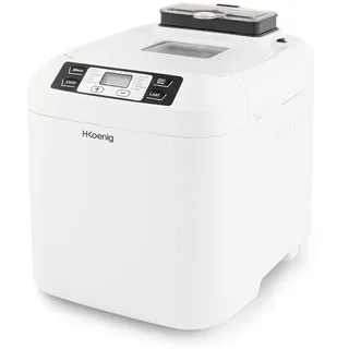 h.koenig Brotbackautomat BAKE340,12, 2 Brotgrößen, Cerealienspender, Glutenfreies Programm, Brioche, Marmelade, Zeitverzögerte Startzeit und Warmhaltefunktion, LCD Display, 550W