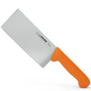 Giesser seit 1776 - Made in Germany - Chinesisches Kochmesser orange, Basic Orange, Klinge 17 cm, rutschfest, Hackmesser spülmaschinenfest, rostfrei
