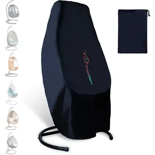 CCLIFE Hängesessel Abdeckung 190 x 145 cm Schwarz