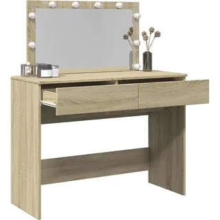 vidaXL Schminktisch mit LED-Beleuchtung Sonoma-Eiche 100x40x120 cm
