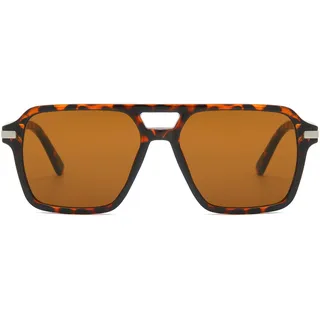 Long Keeper Retro Eckige Pilotenbrille - Klassische Sonnenbrille für Herren und Damen - Vintage 70er Quadratisch Pilot Brille Mit UV400 Schutz