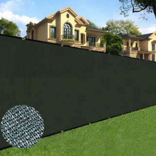 Sunnyglade Sichtschutzzaun für Wände, Garten, Hof, Hinterhof, 1,8 x 15 m, robust, Grün
