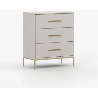 imoebel24 Kommode Rosa 3S 70/85/40,5 cm Kaschmir , Holzwerkstoff , 70x85x40.5 cm , Kleinmöbel, Kommoden, Kommoden