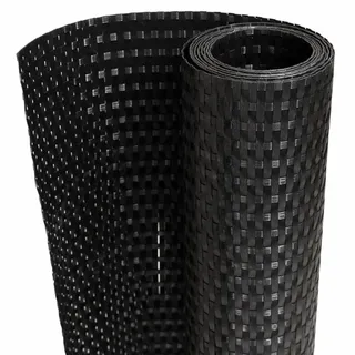 vidaXL Balkon-Sichtschutz Schwarz 400x90 cm Poly Rattan - Schwarz