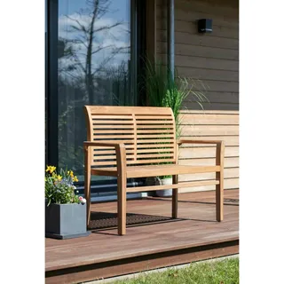 Gardenson Gartenbank , Holz , Teakholz , 120x92x52 cm , Holzmöbel, Sitzgelegenheiten Holz, Holzbänke, Gartenbänke Holz