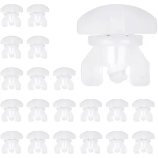 tonyg-p 20 Stück Gardinen Feststeller Gardinenstopper für Schienensysteme Zwischenfeststeller Gardinen Feststeller für Schienen Gardinenleiste Stopper (Weiß)