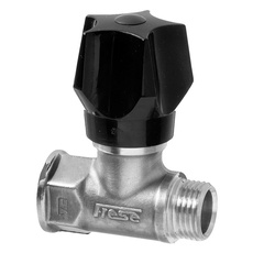 Frese stop valve dn15 for f raw brass with handle and drain