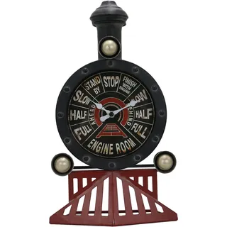 AOROTOE Vintage Wanduhr Zug Geschenke für Männer Metall Dampfmaschine Steampunk Wanddekoration Industrie Dekor Männerhöhle Wanddekoration