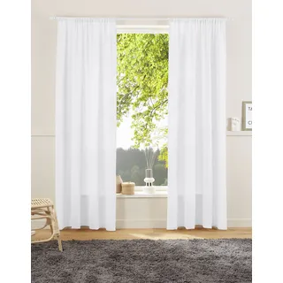 Vorhang "Lanea" Gr. 4, weiß, B:135cm H:245cm, Baumwolle, Polyester, LEGER HOME BY LENA GERCKE, Gardinen, Vorhang, Leinenoptik, 1 Schal, verschiedene Größen