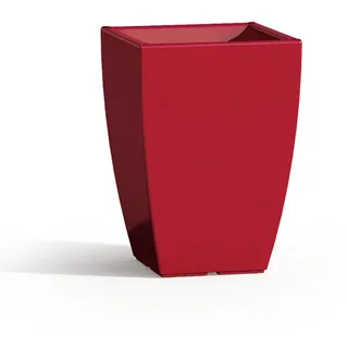 PFLANZENTOPF PFLANZKÜBEL BLUMENTOPF H50 ROT BLUMENKÜBEL ECKIG ITALY