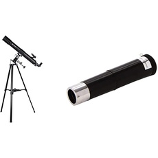 Bresser Refraktor Teleskop Taurus NG 90/900 mit Smartphone Kamera Adapter und Objektiv-Sonnenfilter & Teleskop Umkehrlinse 1,5X 31,7 mm (1.25") für aufrechte und seitenrichtige Naturbeobachtungen