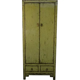 Casa Padrino Landhausstil Schrank Antik Stil Grün 75 x 40 x H. 180 cm - Landhausstil Kollektion - Grün