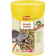 sera Raffy P Nature 100 ml | Wasserschildkröten Futter | Ausgewogene Nahrung für Schildkröten | enthält tierische und pflanzliche Inhaltsstoffe | Fischfutter Made in Germany