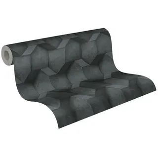 A.S. Création Vliestapete Betonoptik 32 cm x 10 m Textil Grau/Schwarz 53/1005