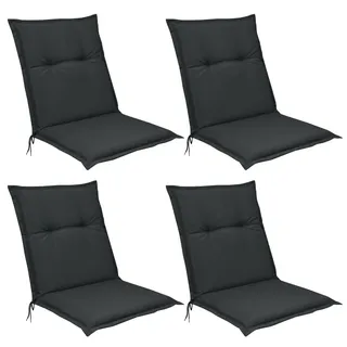Beautissu Niederlehner Auflage 100 x 50 x 6 cm grau 4-tlg.