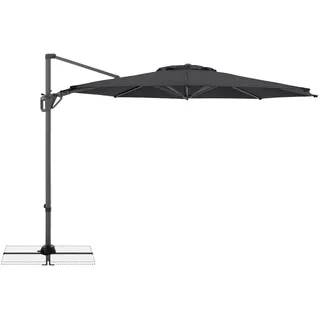Doppler Ampelschirm , Anthrazit , Textil , 360° drehbar, höhenverstellbar, lichtecht , Sonnenschutz, Sonnenschirme
