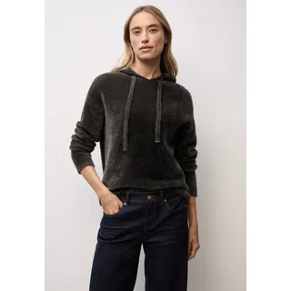 STREET ONE STREET ONE, Kuscheliger Kapuzenpullover Darkest Brown 40,