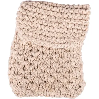 Besteckkasten geflochten aus Baumwolle 13 x 25 cm, Sand, Makramee