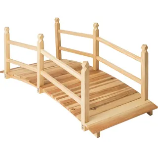 Tectake Gartenbrücke aus Holz 137cm lang - braun - Braun