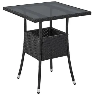 Juskys Yoro Gartentisch 60 x 60 x 73 cm Schwarz