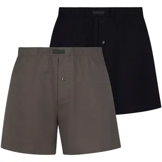 Bruno Banani Boxershorts Loose Fit anthrazit/schwarz M 2er Pack