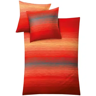 KLEINE WOLKE Chicago paprika 135 x 200 cm + 80 x 80 cm