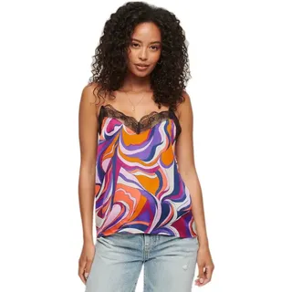 Superdry Studios Satin Cami Bluse - Presley Multi Colour - M