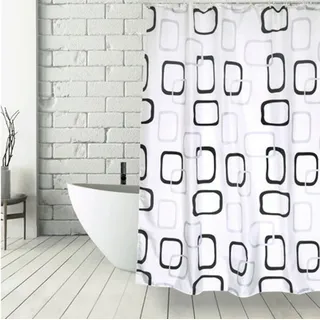 MSV Duschvorhang Vintage 180 x 200 cm mehrfarbig