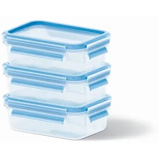 Emsa Frischhaltedose rechteckig blau 0,55 l 3-teiliges Set