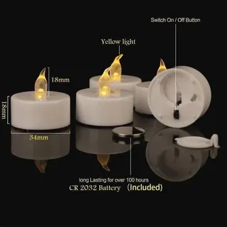 50 Stück flackernde LED-Teelichter – flammenlos und batteriebetrieben für Hochzeiten, Partys und Dekorationen