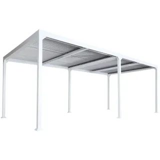 Mendler Alu Pergola HWC-L41 3 x 6 m Weiß