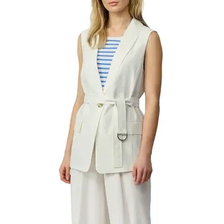 s.Oliver Longweste mit Twill-Struktur, weiß,