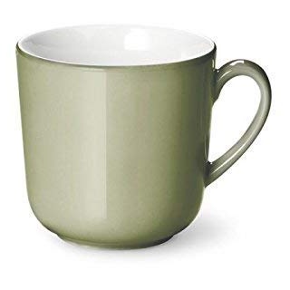 Dibbern Solid Color Becher mit Henkel aus Porzellan, Farbe: Khaki, Volumen: 0.32 l, 2014400057