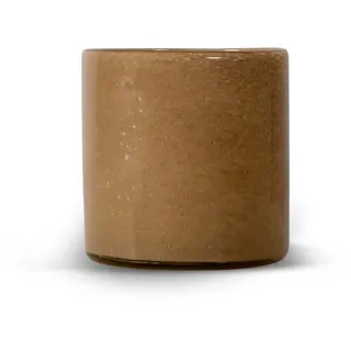 ByON Calore M Kerzenhalter – Handmade Laterne aus dickem Glas in klassischem Beige – Multifunktional als Vase, Licht- oder Schalenhalter – Einzigartiges Design, 15 x 15 x 15 cm, 5280600203