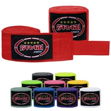 Farabi Sports Kinder & Erwachsene boxbandagen Gym Fitness Workout Bandagen Boxen Sparring Bandagen (Adult (4 Meters), Red)