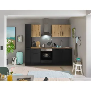 BASIC by Balculina Küchenzeile Turin 240 cm schwarz