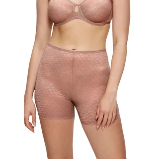 Lange Unterhose TRIUMPH "Signature Sheer", Damen, Gr. 48, braun (toasted almond), Obermaterial: 62% Elasthan, 38% Polyamid, figurbetont, Unterhosen Lange Unterhose, weich, extra dünner Bund, elastisch, Monogramm-Design