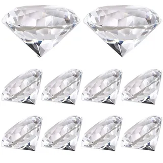 GZGXKJ 10 Stück Diamanten Diamantkristalle Glitzernde Dekosteine Tischdeko Diamanten Streudeko