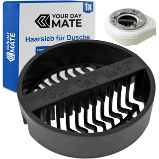 Haarsieb für Dusche, 1 Stück, in Schwarz, kompatibel mit Viega Tempoplex ab Baujahr 2006 bis heute, Ersatz Tauchrohr Haarfänger Dusche für Modell 6961.96, 582 951, Haarfilter Siebeinsatz Ablauf Siphon