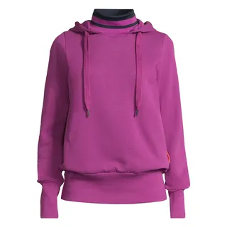Kapuzenpullover SALZHAUT "Hoodie SÄLWE", Damen, Gr. XS, lila (plum), Obermaterial: 80% Baumwolle CO. 20% Polyester PES., Pullover Kapuzenpullover