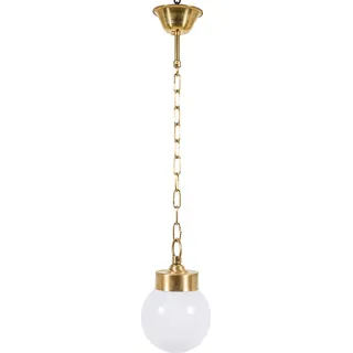 Pendelleuchte Messing Kugel Schirm Ø15cm IP43 Außen Lampe Balkon Terrasse