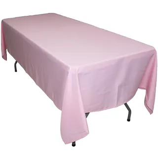KaitatsuSen Rechteckige Tischdecke aus Polyesterstoff, Rosa, 150x240cm