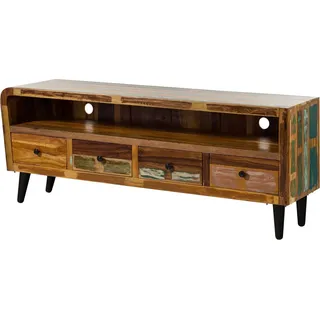 MASSIVMOEBEL24.DE TV-Board Altholz 180x45x70 mehrfarbig lackiert SIXTIES #119