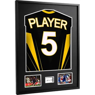 UXENI Trikotrahmen 60 x 80cm Rahmen für Fußball Trikotm 3D Box Frame Aluminium und Acrylglas Trikot Einrahmung in Bilderrahmen mit Fußball-, Eishockey-, Rugby-trikot