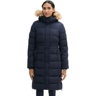 TOM TAILOR Damen Puffer Parka mit Abnehmbarer Kapuze, 10668 - Sky Captain Blue, L