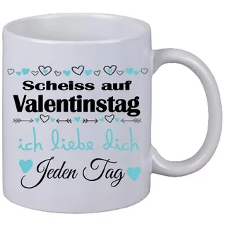 Kaffee Tasse Scheiss auf Valentinstag liebe dich Weihnachten Geburtstag Geschenk