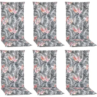 Beo Sitzauflage Hochlehner Tamky 6er Set Weiß Blumenmuster